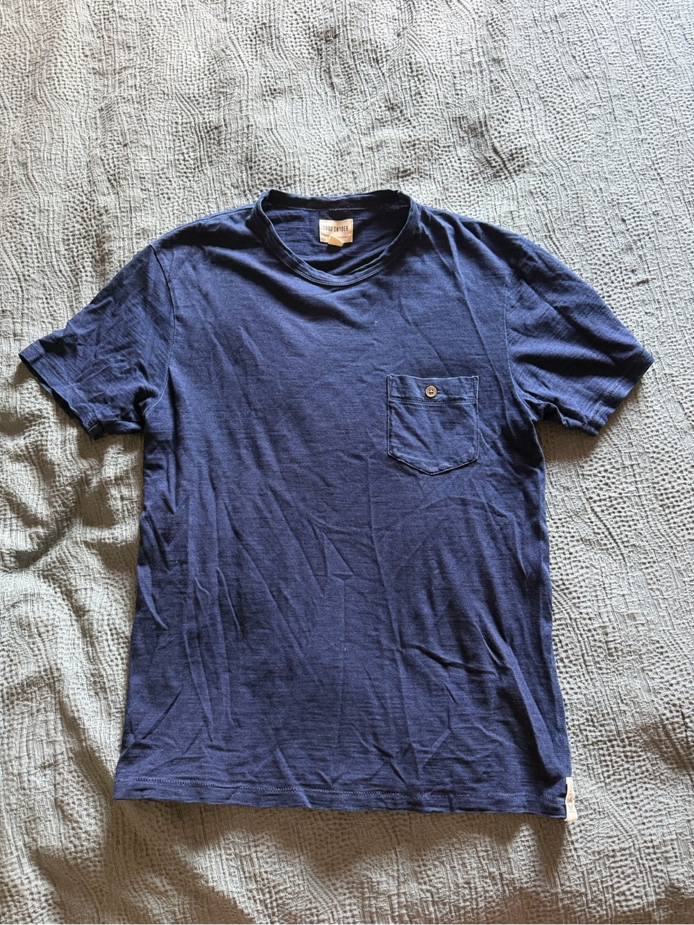 Todd Snyder Navy Short-Sleeve Pocket Tee